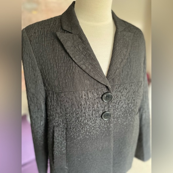 Marc Aurel Black textured Two Button Blazer‎ Size 38 - Picture 4 of 11